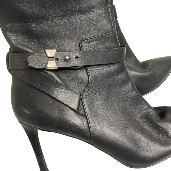 Enzo Angiolini Knee High Black Boots Size 9.5 Sleek Chic - Picture 6 of 10